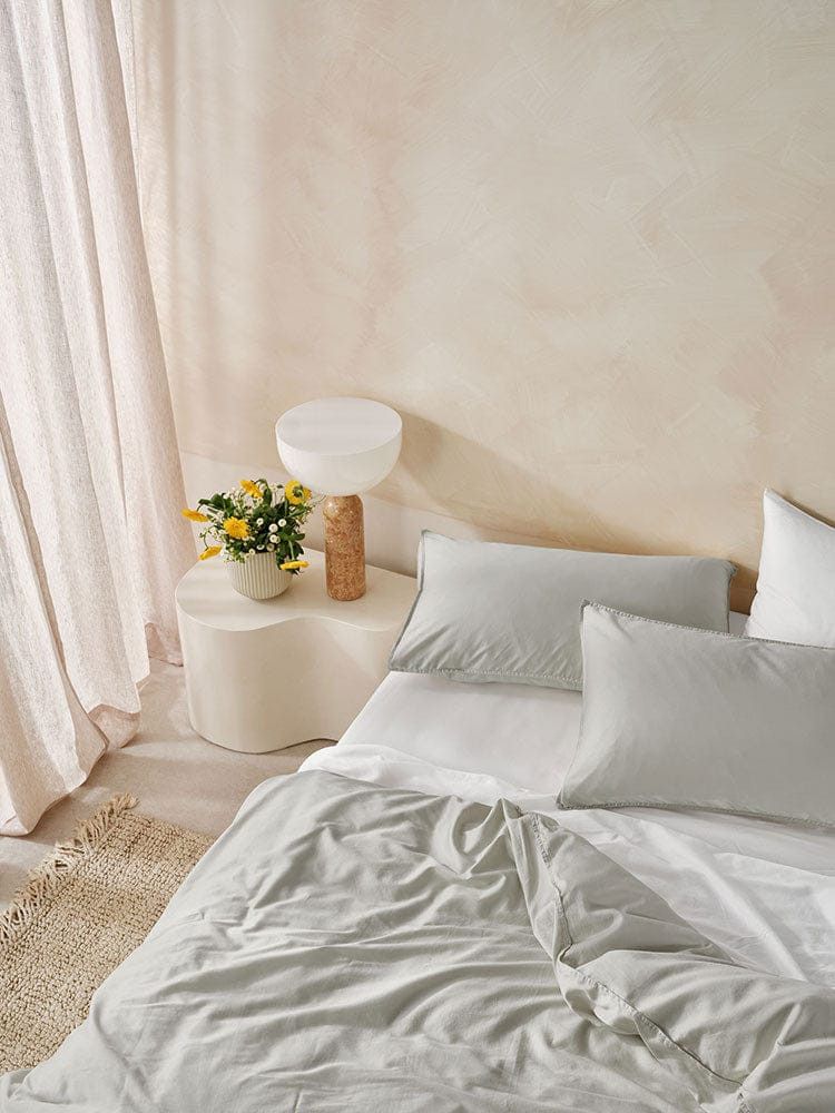 Linen House Duvet Cover Linen House Surf Wash Light Silver Duvet Cover