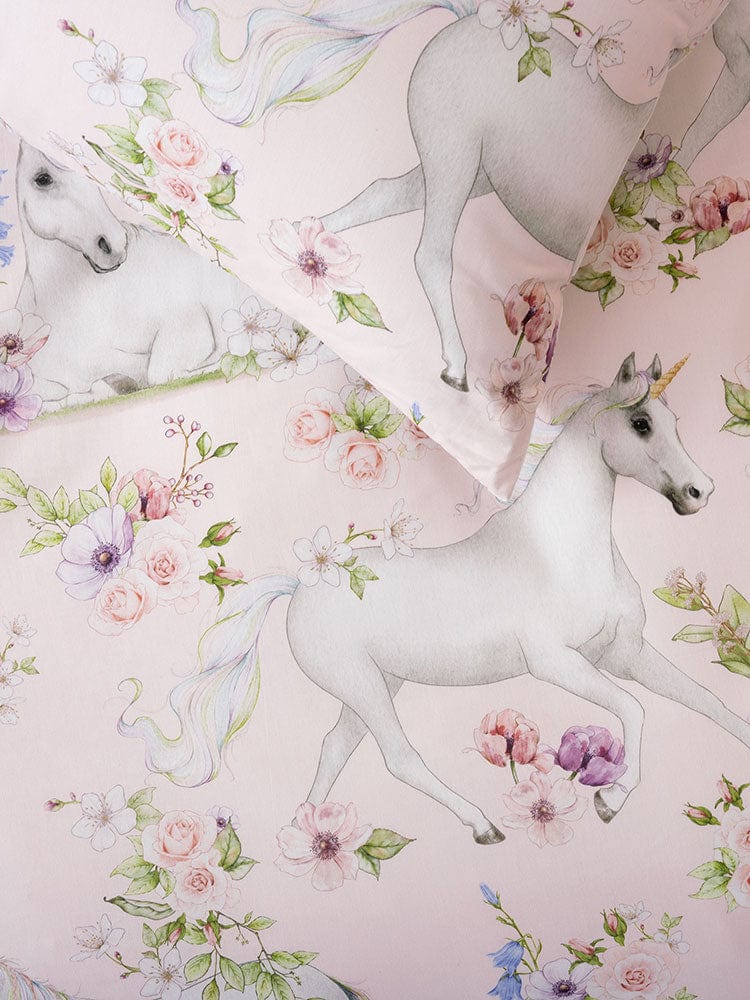 Linen House Duvet Cover Linen House Unicorn Blossom Pink Duvet Cover Set (7894762717273)
