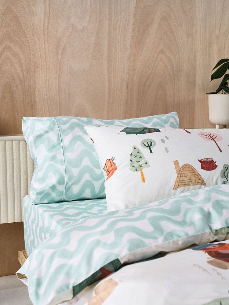 Linen House Duvet Cover Linen House Vanilla Camping Bears Duvet Cover Set