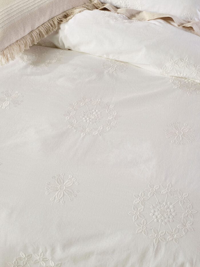 Linen House Duvet Cover Linen House White Amore Duvet Cover Set (4686439415897)