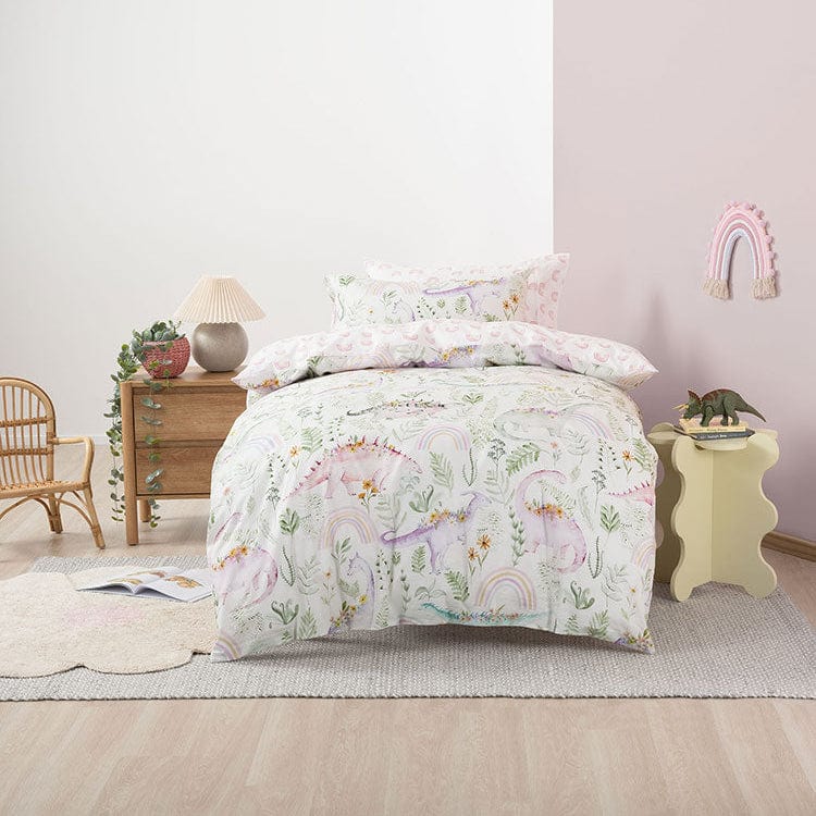 Linen House Duvet Cover Single Linen House Multi Dino Garden Duvet Cover Set (7894761144409)
