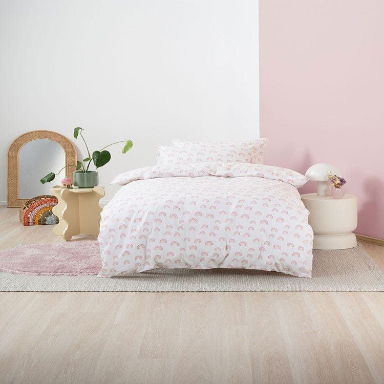 Linen House Duvet Cover Single Linen House Rainbow Magic Pink Duvet Cover Set