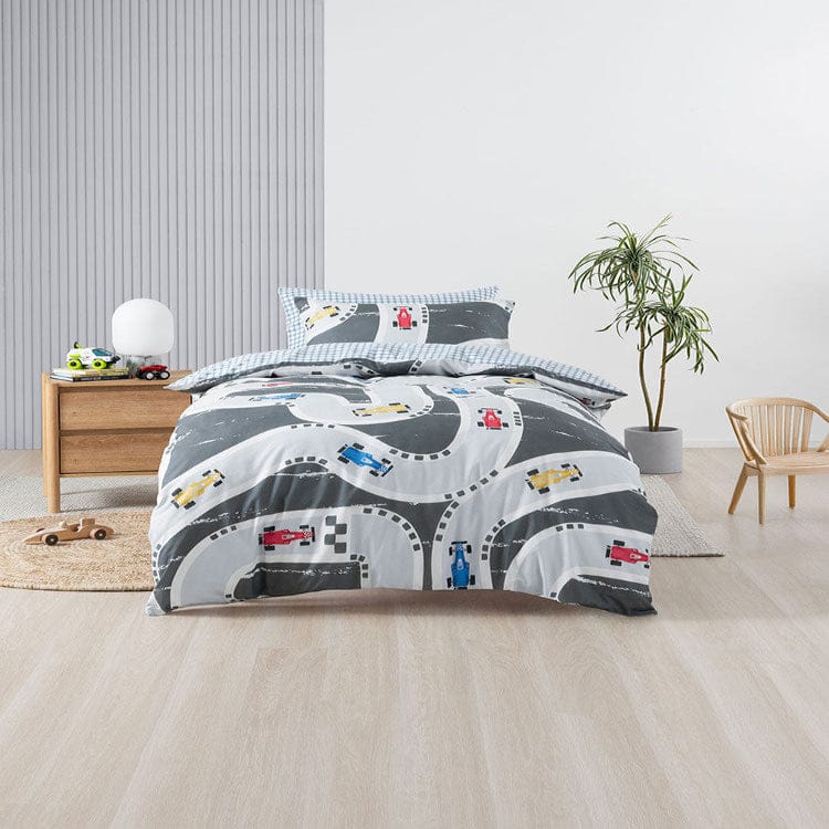 Linen House Duvet Cover Single Linen House Speed Racer Smoke Duvet Cover Set