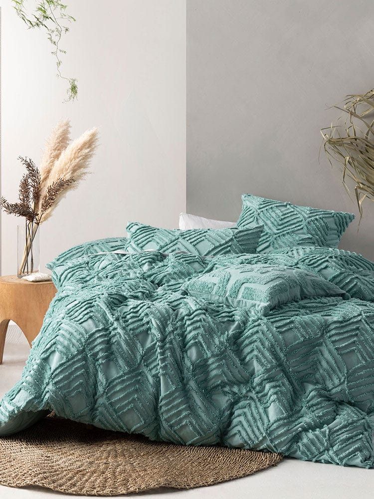 Linen House Duvet Cover Super king Linen House Ramona Aqua Duvet Cover Set