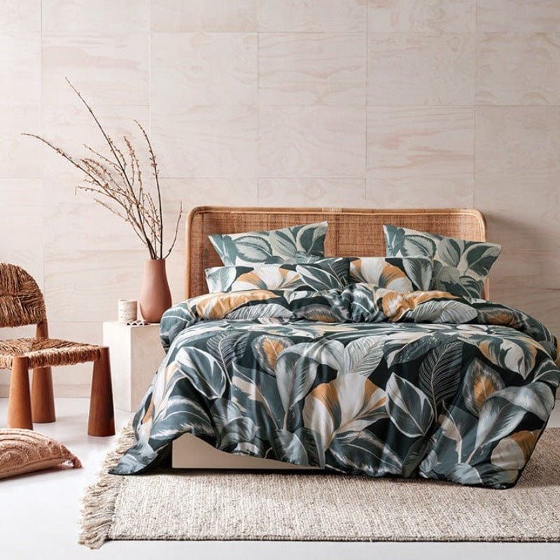 Linen House Duvet Cover Three Quarter Linen House Grey Calathea Duvet Cover Set