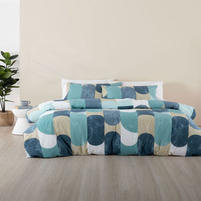 Linen House Duvet Cover Three Quarter Linen House Teal Sinclair Duvet Cover Set (7309404602457)