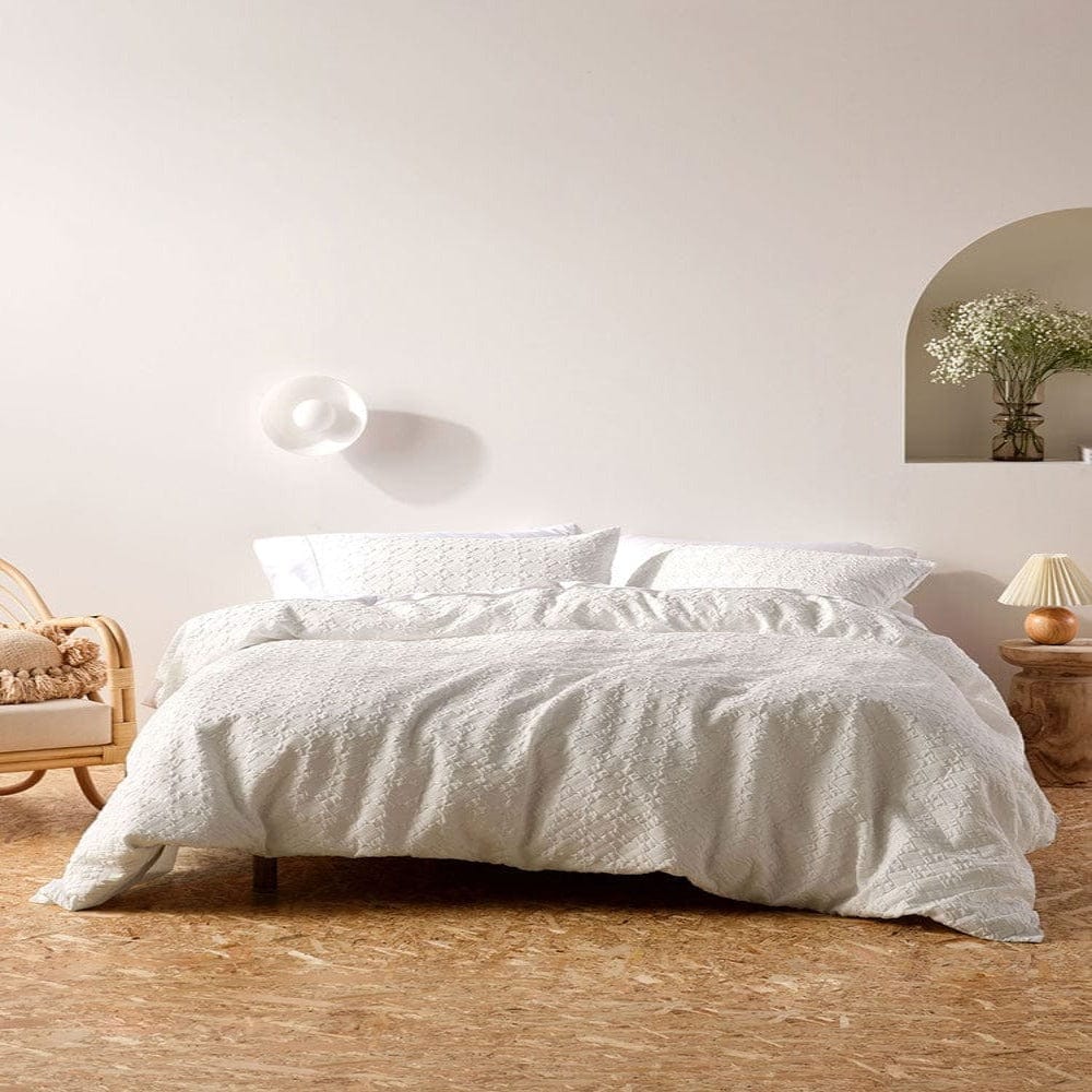 Linen House Duvet Cover Three Quarter Linen House White Odyssey Duvet Cover Set (7314265145433)
