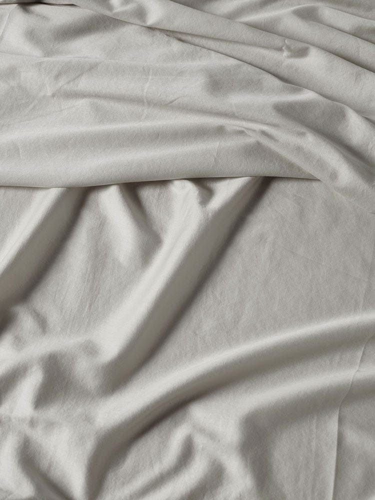 Linen House FITTED SHEET Linen House Fitted Sheet Surf Wash Light Silver