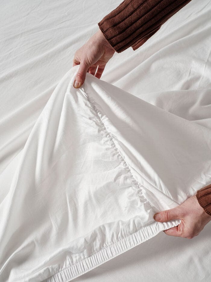 Linen House FITTED SHEET Linen House Fitted Sheet Surf Wash White