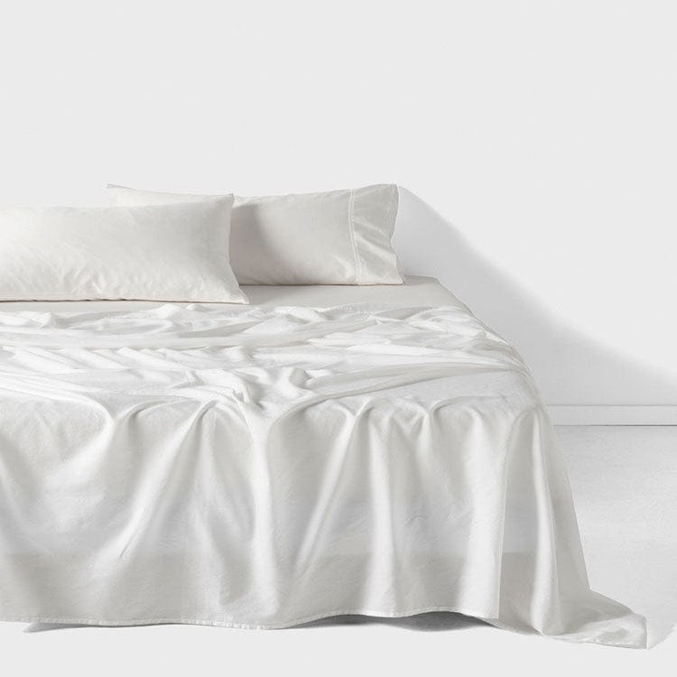 Linen House FITTED SHEET Queen Linen House Fitted Sheet Surf Wash White