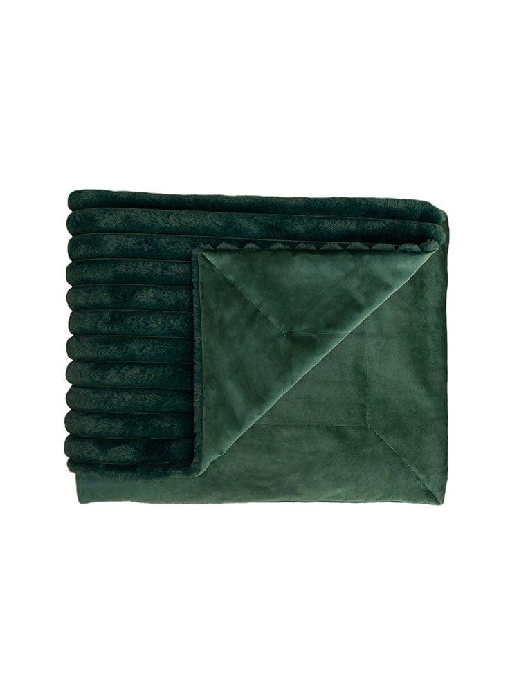 Linen House Fur Throw Linen House Decadence Fur Throw 150x200cm Emerald (7409447436377)
