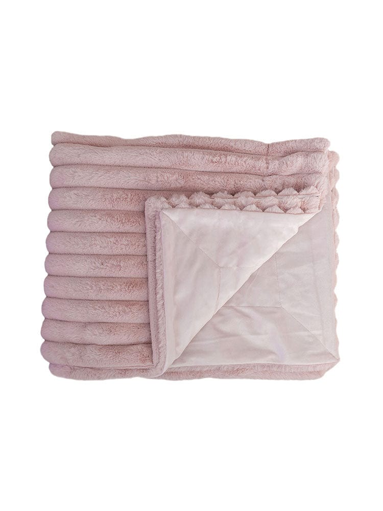 Linen House Fur Throw Linen House Decadence Fur Throw 150x200cm Rose (7409457594457)