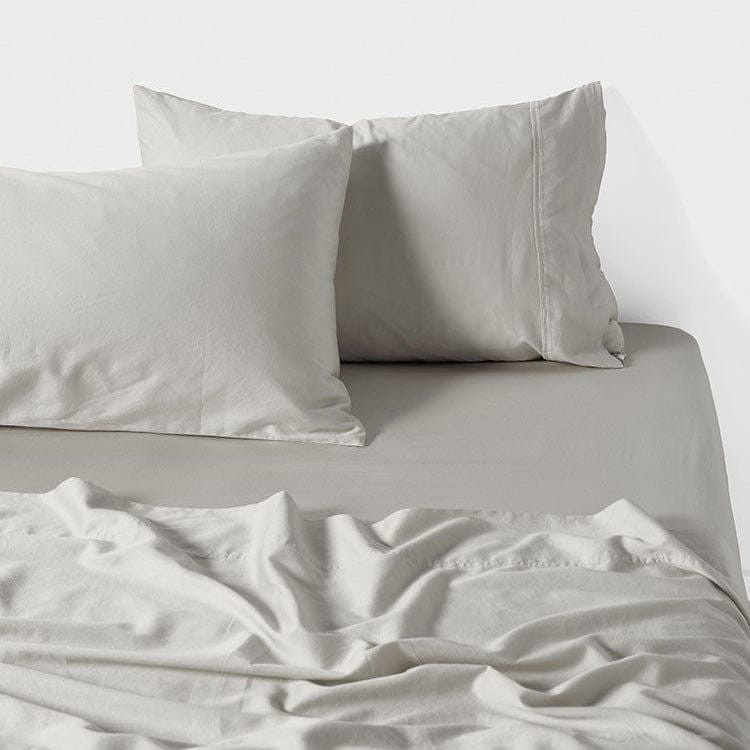 Linen House pillowcase Light Silver 45X70cm Linen House Surf Wash Standard Pillow Case 1 Piece