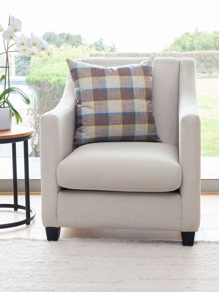 Linen House scatter cushion Linen House Checkmate Scatter Cushion 55 x 55cm Mocha Bay
