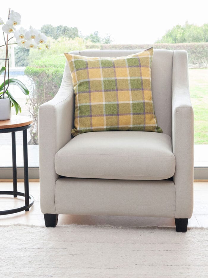 Linen House scatter cushion Linen House Checkmate Scatter Cushion 55 x 55cm Sunshine (7810176843865)