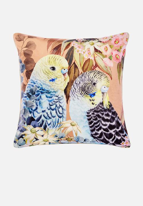 Linen House scatter cushion Linen house Multi Budgie Cushion 48X48CM (7309415841881)