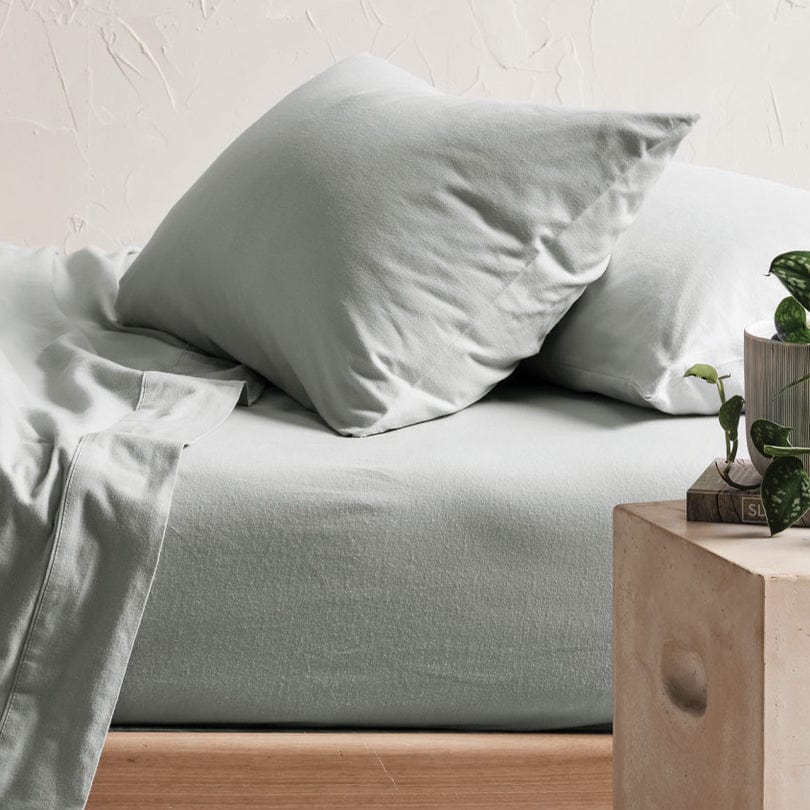 Linen House SHEET SET Linen House Grey Flannelette Winter Flat Sheet (7041874526297)