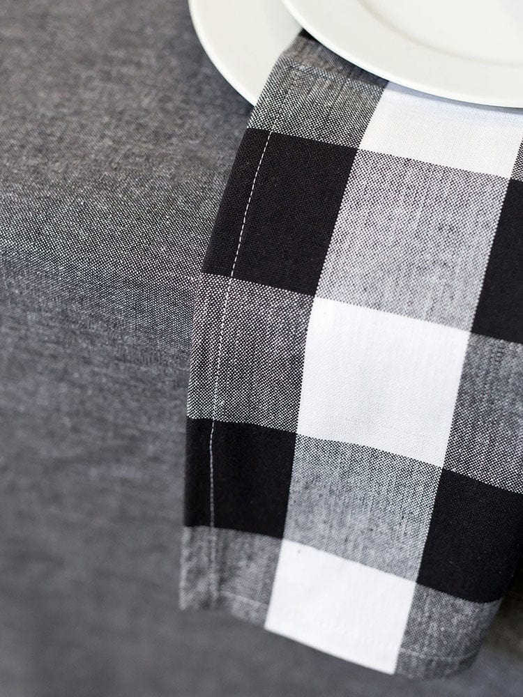 Linen House Table Cloth Linen House Revana Chambray Black Tablecloth