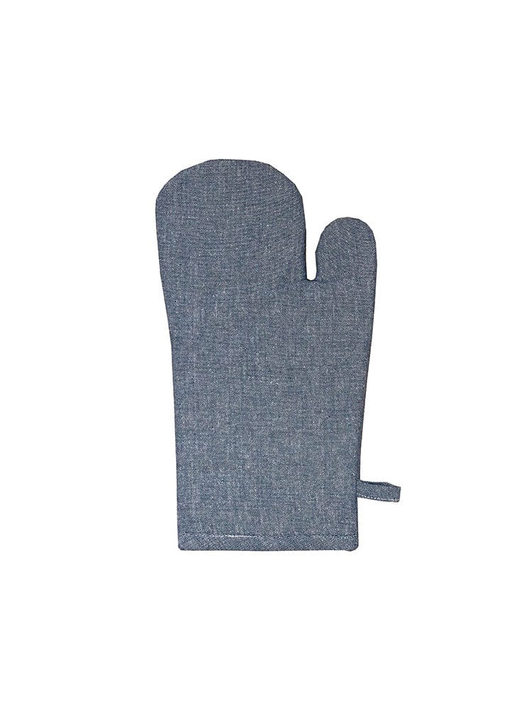 Linen House Table Cloth Linen House Revana Chambray Navy Oven Mitt (7314229755993)