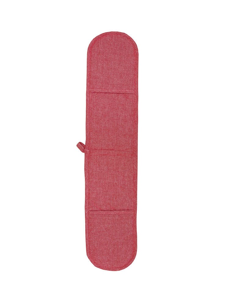Linen House Table Cloth Linen House Revana Chambray Red Double Oven Glove (7313555259481)