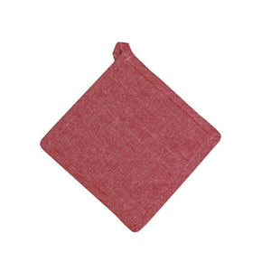 Linen House Table Cloth Linen House Revana Chambray Red Pot Holder (7313556930649)