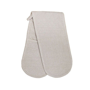 Linen House Table Cloth Linen House Revana Chambray Stone Double Oven Glove (7313855348825)