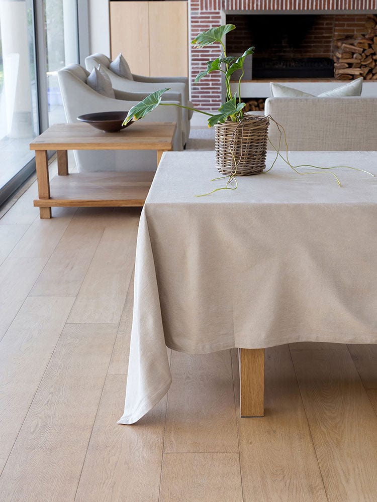 Linen House Table Cloth Linen House Revana Chambray Stone Tablecloth (7313856757849)