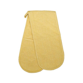 Linen House Table Cloth Linen House Revana Chambray Yellow Double Oven Glove (7314217697369)