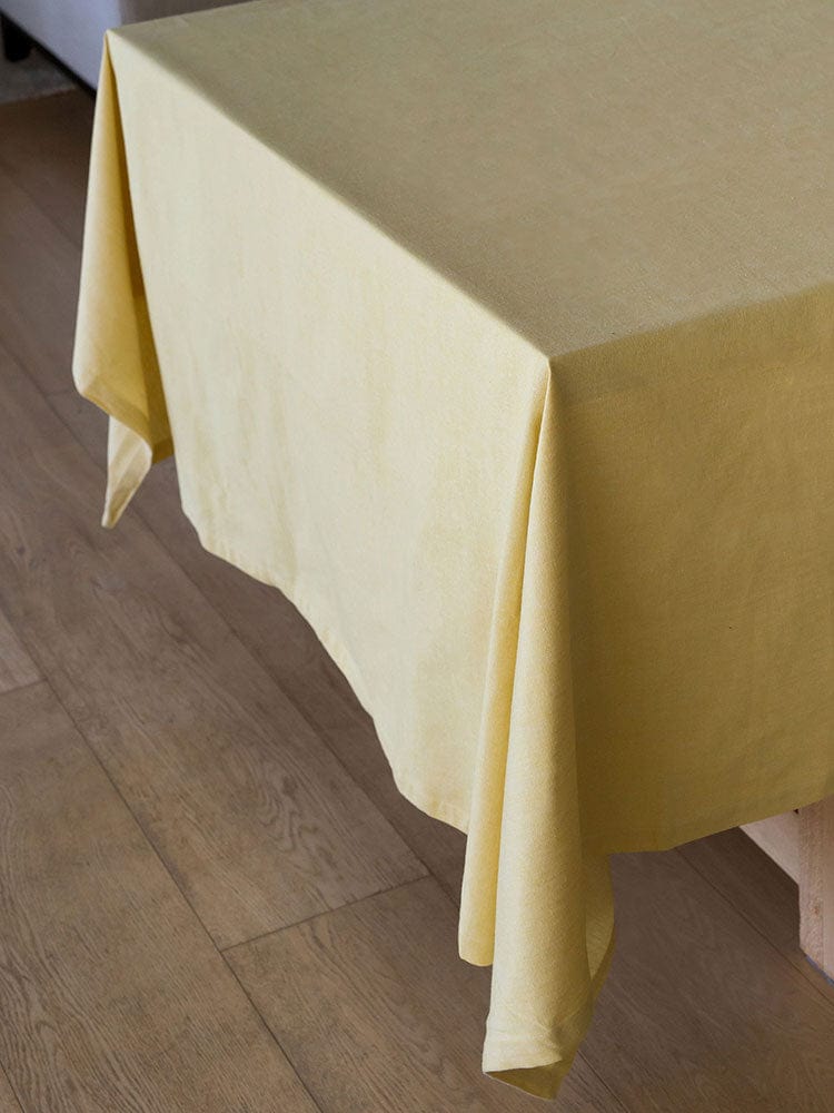 Linen House Table Cloth Linen House Revana Chambray Yellow Tablecloth (7314220974169)
