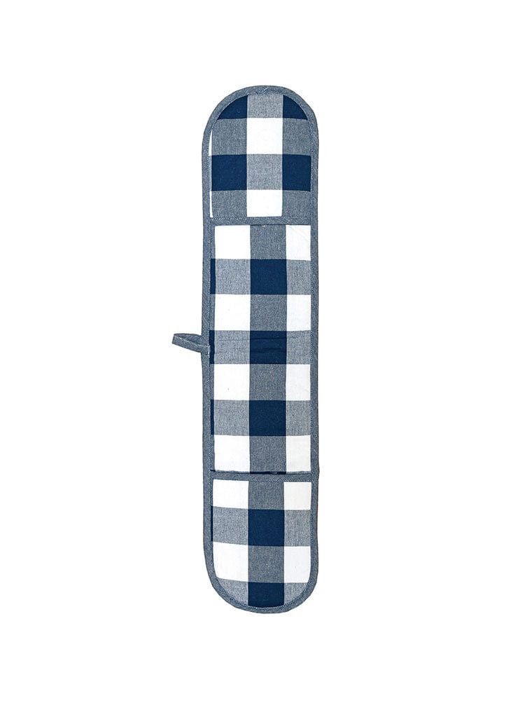 Linen House Table Cloth Linen House Revana Check Navy Double Oven Glove