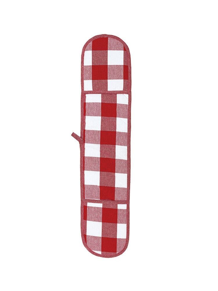 Linen House Table Cloth Linen House Revana Check Red Double Oven Glove
