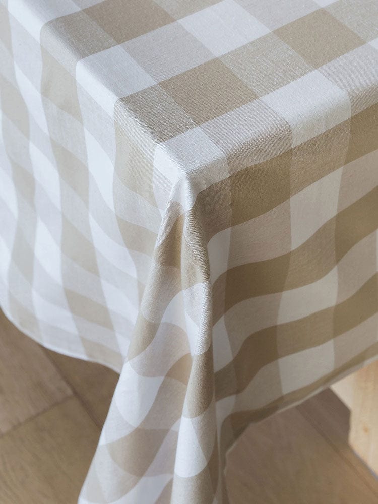 Linen House Table Cloth Linen House Revana Check Stone Tablecloth (7313856987225)