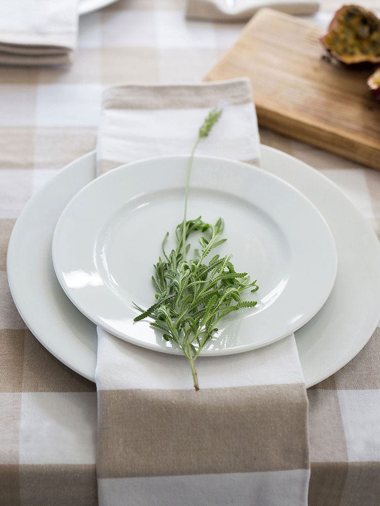 Linen House Table Cloth Linen House Revana Check Stone Tablecloth (7313856987225)