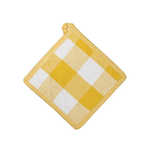 Linen House Table Cloth Linen House Revana Check Yellow Pot Holder (7314220580953)