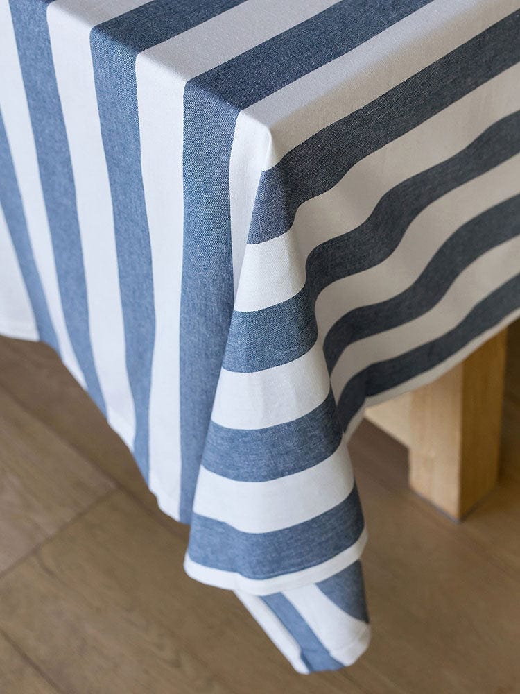 Linen House Table Cloth Linen House Revana Stripe Navy Tablecloth (7314251317337)