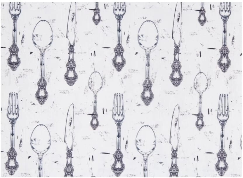 Linen House Table Cloth Linen House Table Cloth Placeware White/Black