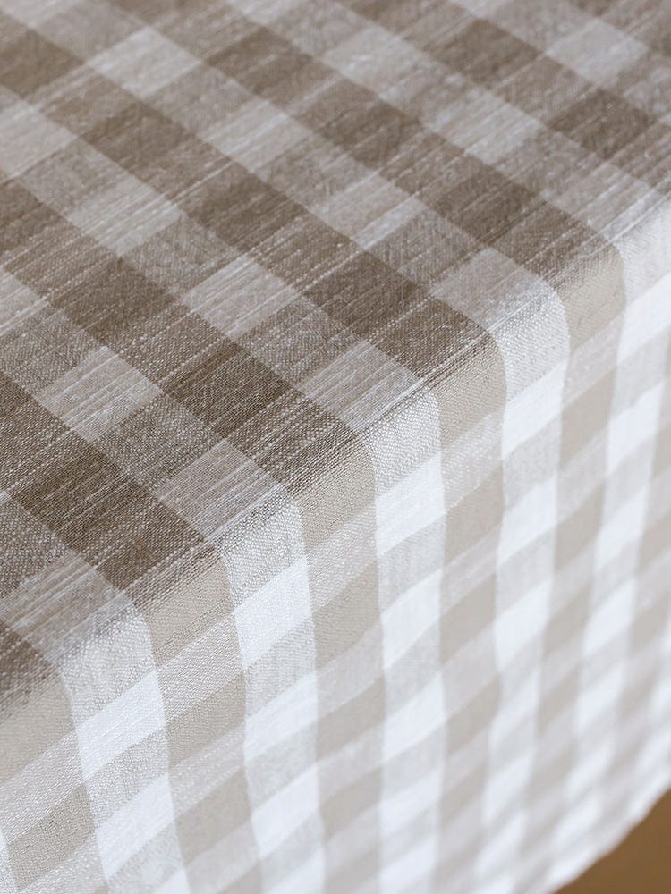 Linen House Table Cloth Linen House Table Linen Oxford Check Beige (7301554045017)