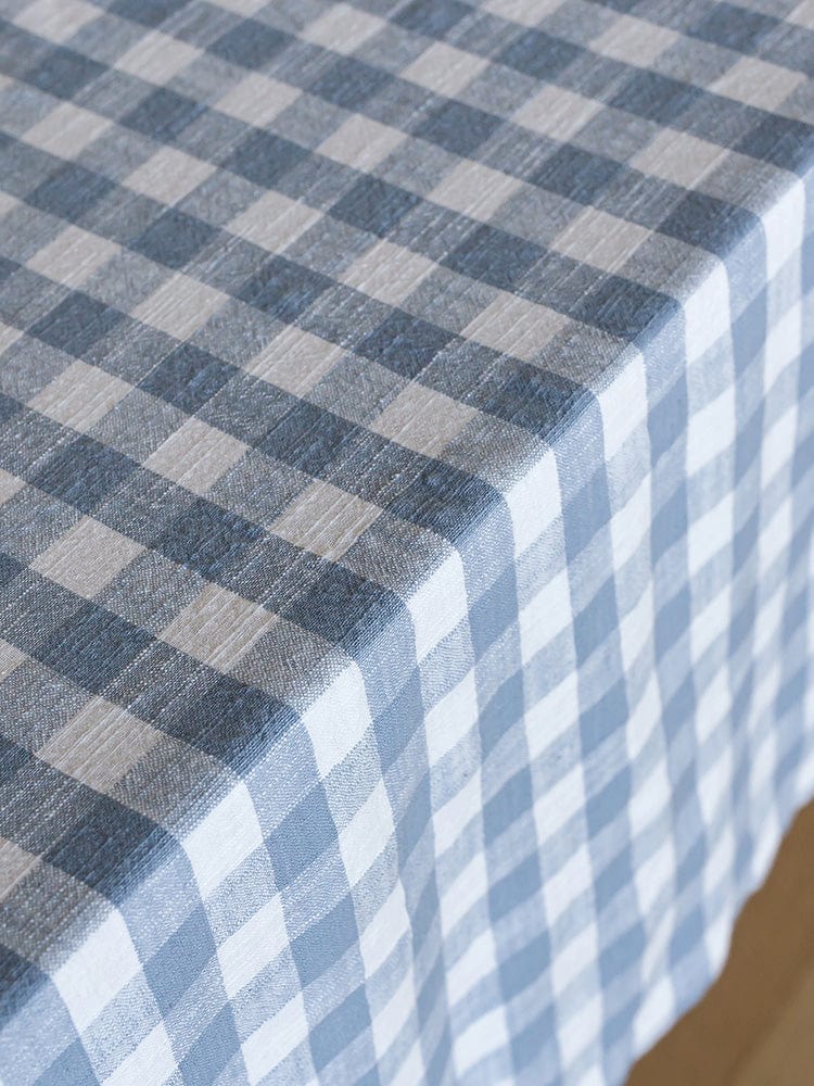 Linen House Table Cloth Linen House Table Linen Oxford Check Light Blue (7301543034969)
