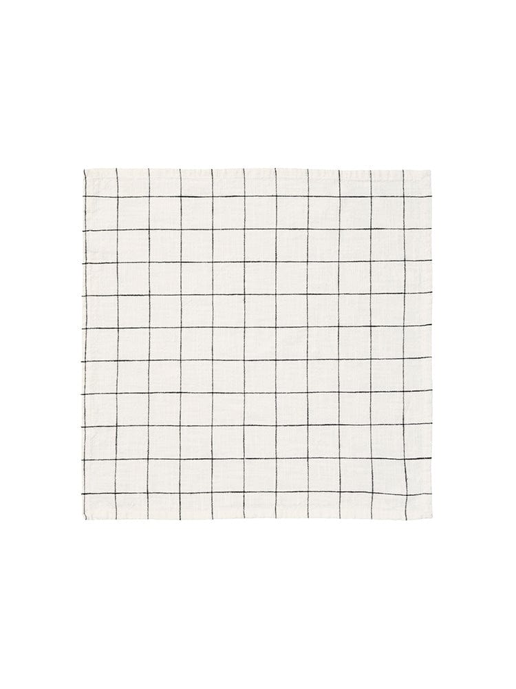 Linen House Table Cloth Linen House Table Linen Oxford Grid Cream (7301528846425)