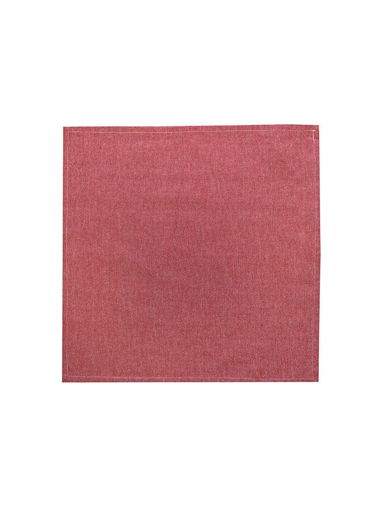 Linen House Table Cloth Napkins 45x45cm napkin [4 pack] Linen House Revana Chambray Red Tablecloth (7313728340057)