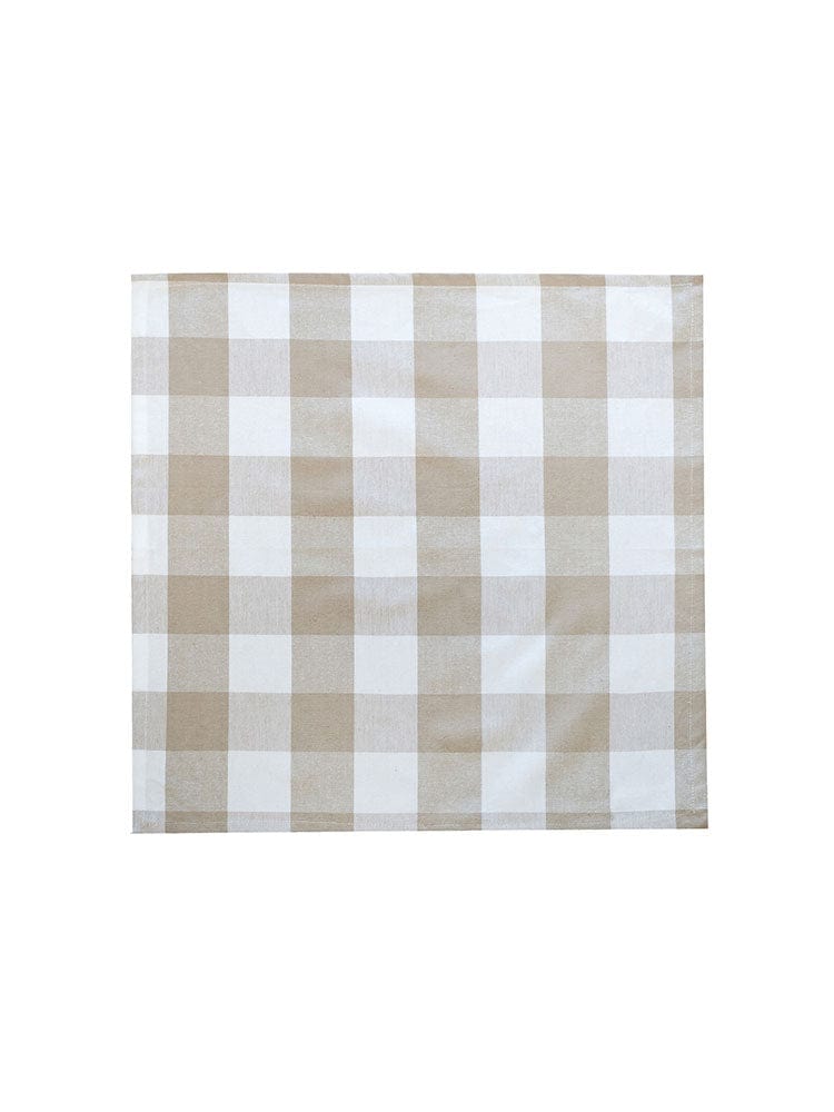 Linen House Table Cloth Napkins 45x45cm napkin [4 pack] Linen House Revana Check Stone Tablecloth (7313856987225)
