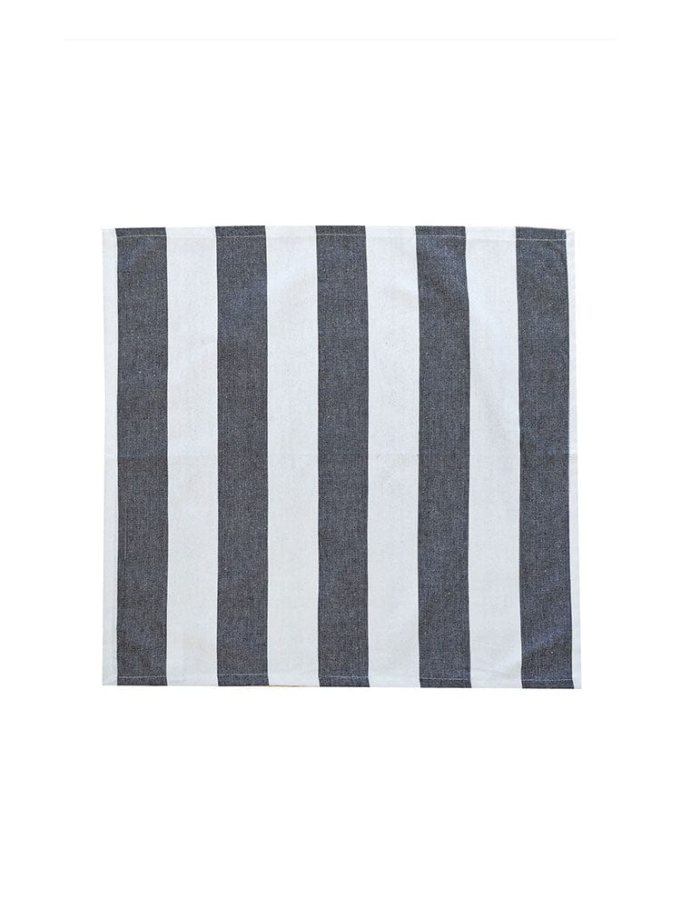 Linen House Table Cloth Napkins 45x45cm napkin [4 pack] Linen House Revana Stripe Black Tablecloth (7313851875417)