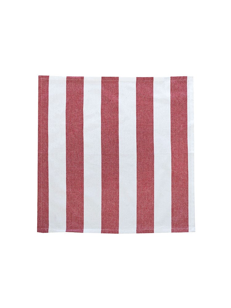 Linen House Table Cloth Napkins 45x45cm napkin [4 pack] Linen House Revana Stripe Red Tablecloth (7313732468825)