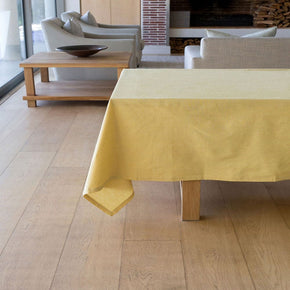 Linen House Table Cloth Table Cloth – 150 x 230cm Linen House Revana Chambray Yellow Tablecloth (7314220974169)