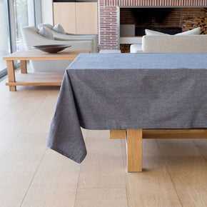 Linen House Table Cloth Table Cloth – 150 x 230cm tablecloth Linen House Revana Chambray Black Tablecloth (7313850761305)