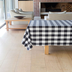 Linen House Table Cloth Linen House Revana Check Black Tablecloth (7313851383897)