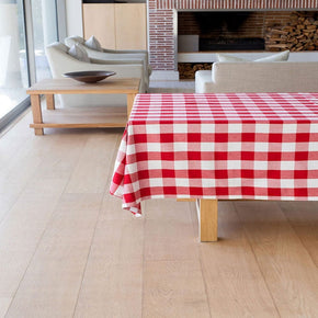Linen House Table Cloth Table Cloth – 150 x 230cm tablecloth Linen House Revana Check Red Tablecloth (7313730699353)