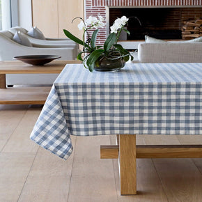 Linen House Table Cloth Table Cloth – 150 x 230cm tablecloth Linen House Table Linen Oxford Check Light Blue (7301543034969)