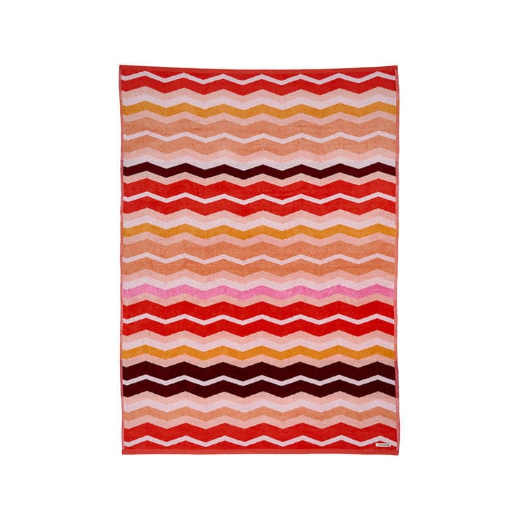 Linen House TOWEL Linen House Beach Towel Chevron Coral 95 x 175cm 480 GSM
