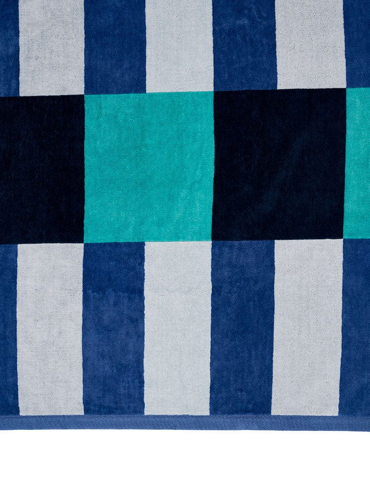 Linen House TOWEL Linen House Beach Towel Square Blue 95 x 175cm 480 GSM